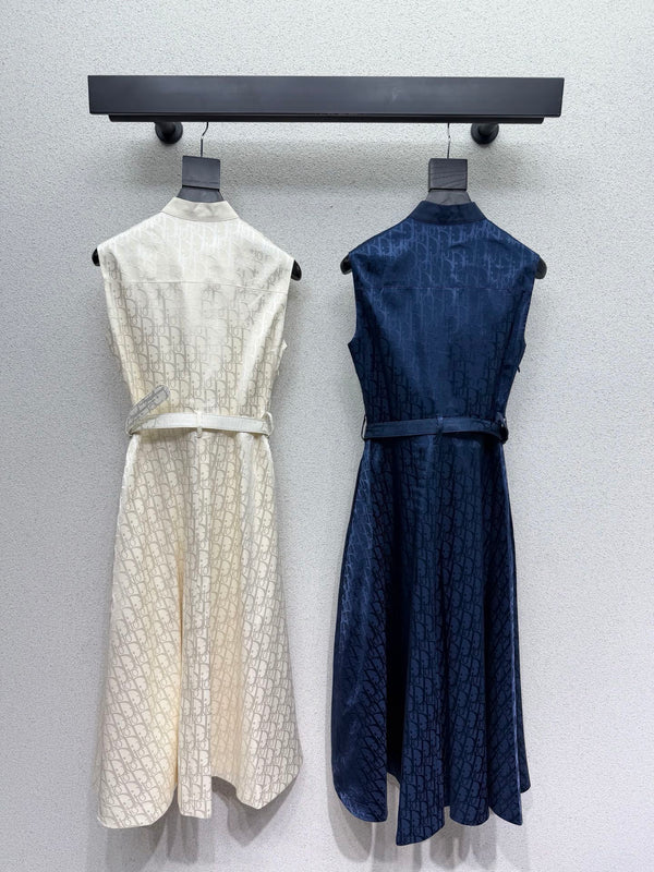 CD Sleeveless Monogram Dress in Polyester 388314
