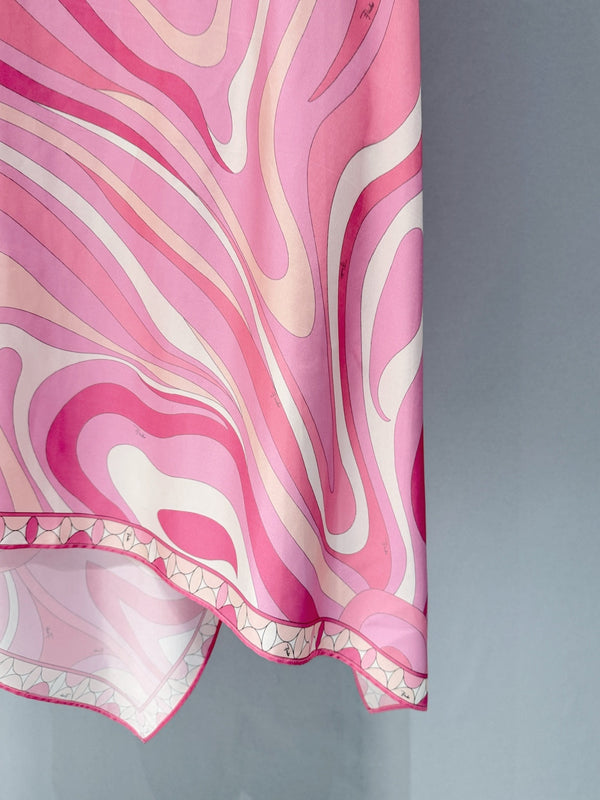 Pucci Pink Midi Skirt in Silk 379980