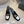 CC 26 Color-Blocked Open-Back High Heels 75mm Black in Deerskin 808132