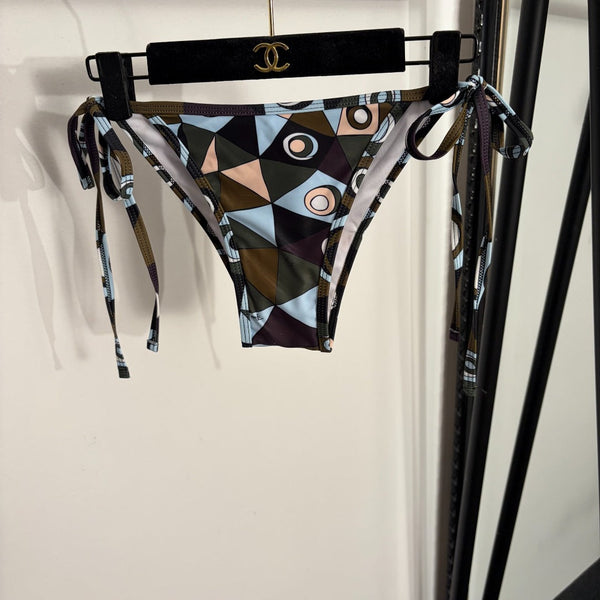 Pucci Bikini Three-Piece Swimsuit Set in Cotton 454942