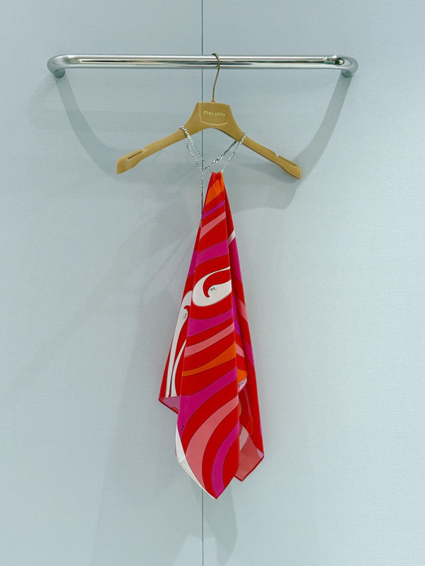 Pucci Halter Neck Top Red in Silk 323635