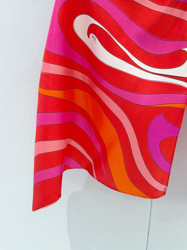 Pucci Halter Neck Top Red in Silk 323635