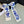 CC Twilly Mini Scarf White Blue Silk Twill 293695