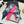 CC Twilly Mini Scarf Black Green Pink Silk 280927