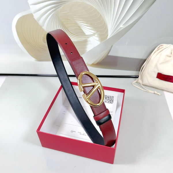 The Bold Edition Reversible Belt 30mm Burgundy Calfskin Gold Buckle