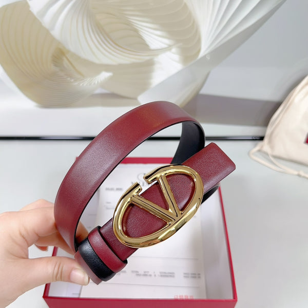 The Bold Edition Reversible Belt 30mm Burgundy Calfskin Gold Buckle