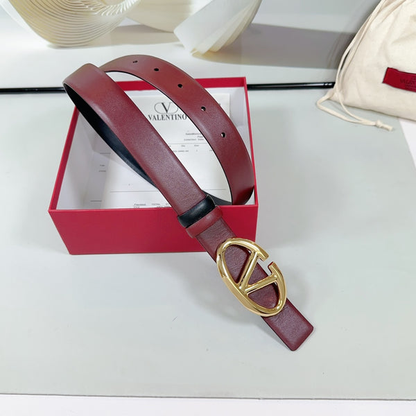 The Bold Edition Reversible Belt 30mm Burgundy Calfskin Gold Buckle