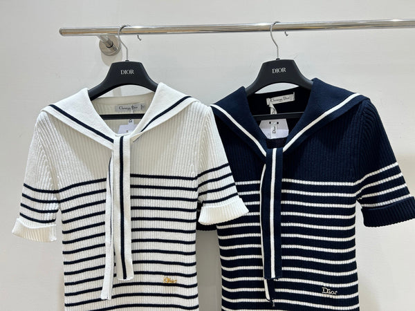 CD 2026 Stripes Knit Dress Cotton 479365