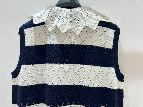 CD 2026 Knit Vest Openwork Cashmere Wool 479369