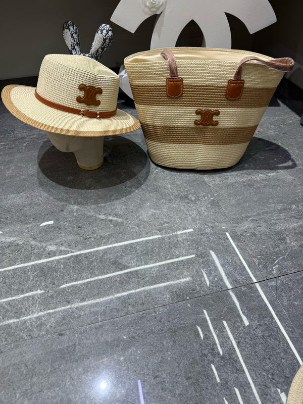 CL Tote Bag & Hat Set Plant Grass 209745