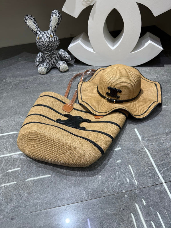 CL Tote Bag & Hat Set Plant Grass 209736