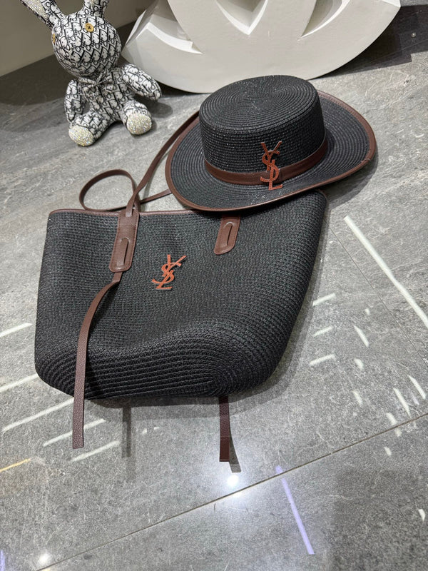 YSL Tote Bag & Hat Set Plant Grass 209740