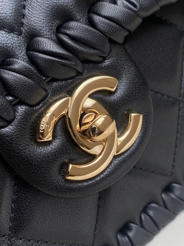 CC Flap Bag 15cm Black Lambskin