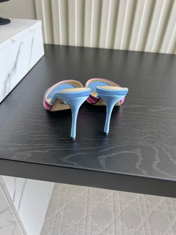 Mach Sandals 9.5cm Blue Ombre Satin 851917