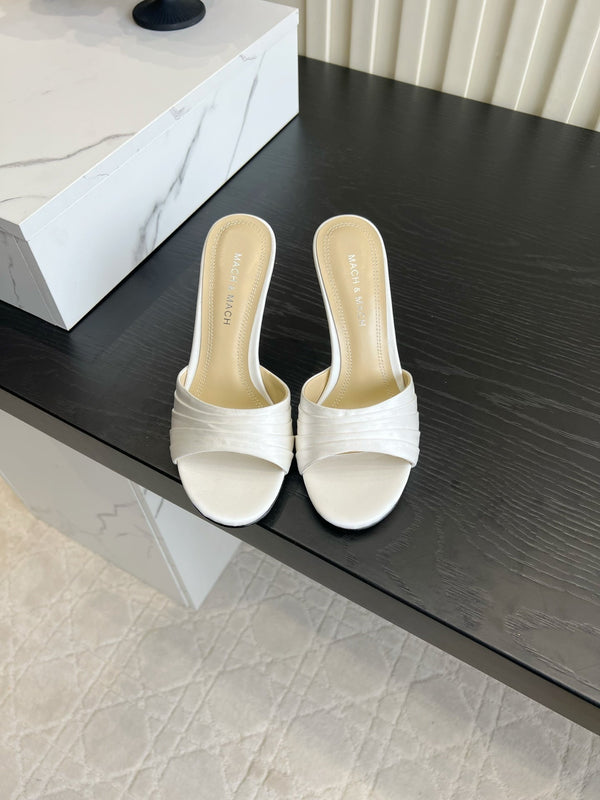 Mach Sandals 9.5cm White Ombre Satin 851915