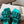 Loew Paula's Ibiza Petal Flower Sandals Metallic Turquoise Leather 889901
