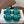 Loew Paula's Ibiza Petal Flower Flat Sandals Turquoise Leather 889890