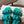 Loew Paula's Ibiza Petal Flower Flat Sandals Turquoise Leather 889890