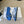 CL Gelie Flat Sandals Blue Calfskin Leather 891050