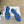 CL Gelie Flat Sandals Blue Calfskin Leather 891050