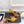 CC Double C Mules 9.5cm Orange Blue Leather 891682