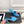 CC Double C Mules 9.5cm Blue Pink Leather 891680