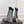 BM Moneta Monogram Knit Boots Black White Custom Knit Fabric 892301
