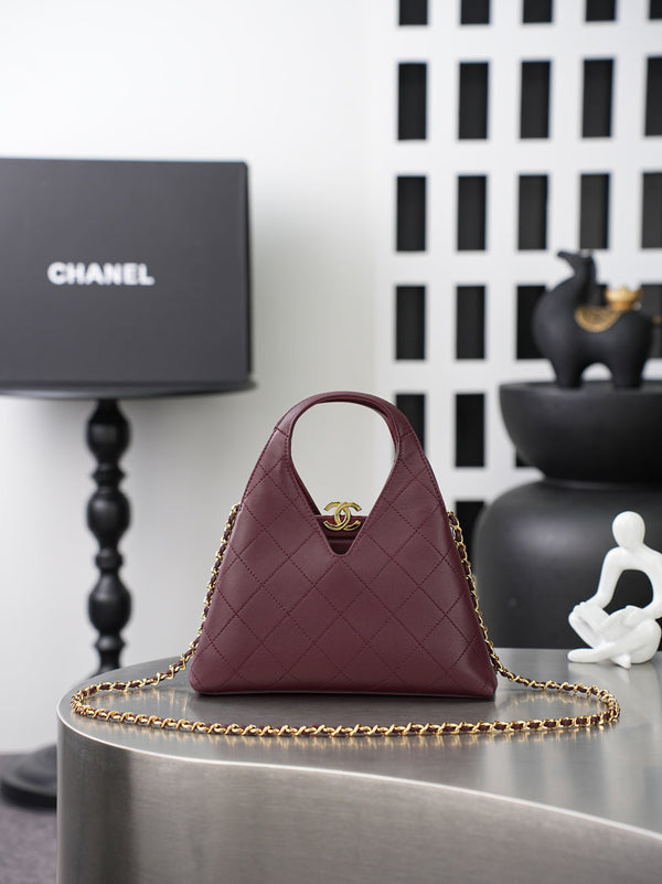 CC 26A Shopping Bag 23cm Burgundy Lambskin