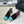 CC Cap Toe Mules 90mm Black Teal Patent Leather  896855