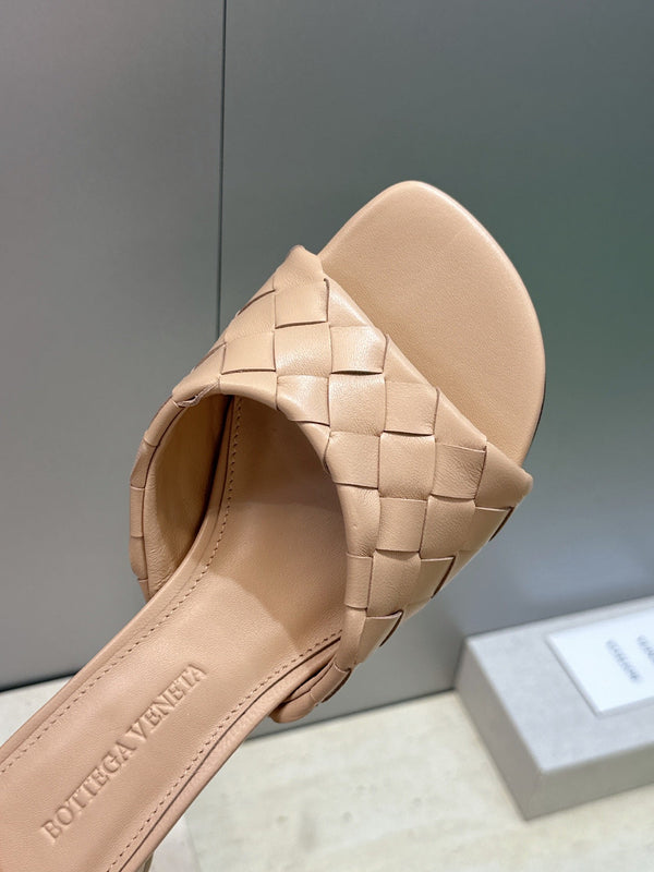 BV 26s Blink Intrecciato Mules 4.5cm Beige Leather 896573