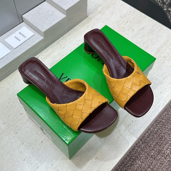 BV 26s Blink Intrecciato Mules 4.5cm Tan Brown Leather 896570