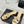 CC Flared Heel Mules Beige Lambskin Leather 904663