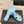 CC Flared Heel Mules Blue Lambskin Leather 904661