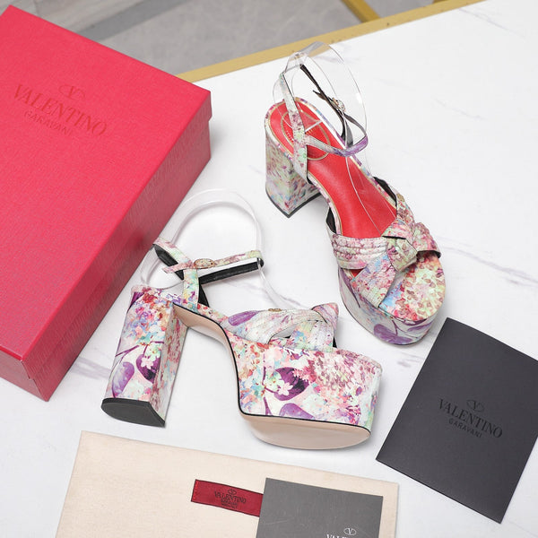 VLTN Crasher Platform Sandals Purple Multicolor Fabric 913108
