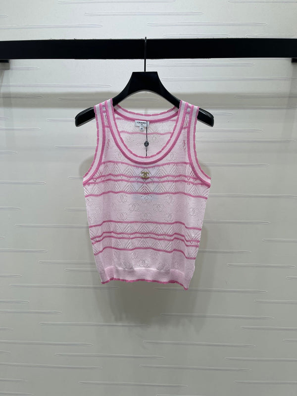 CC Openwork Knit Tank Top Tencel 406475