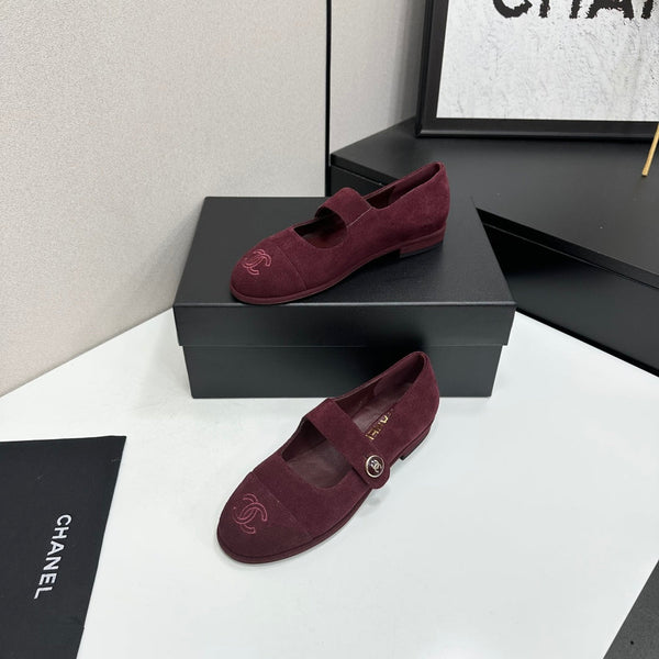 CC Mary Jane Flats Burgundy Suede 925650