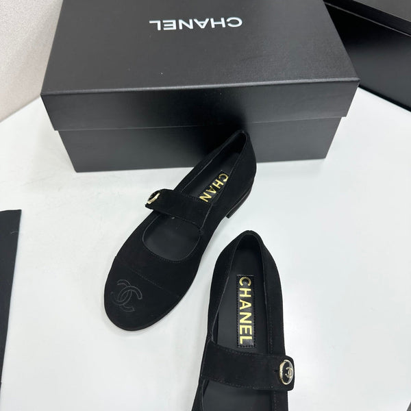 CC Mary Jane Flats Black Suede 925648