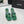 CC 26A Camellia Double C Thong Sandals 8.5CM Green Stone-Grain Cowhide 938253