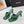 CC 26A Camellia Double C Thong Sandals 8.5CM Green Stone-Grain Cowhide 938253