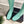 CC Double C Knee-High Boots 3.5CM Mint Green Croc-Embossed Leather 946897