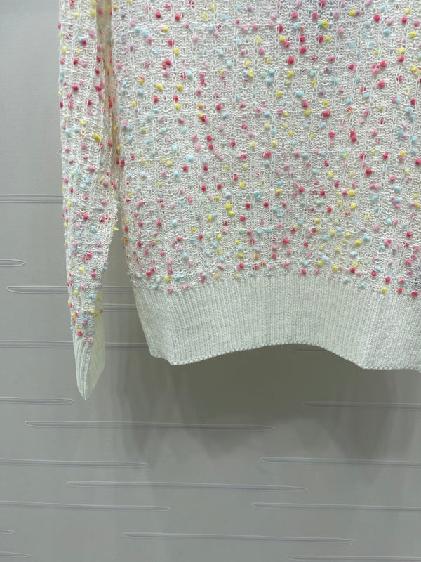 CC CC Tweed Knit Jumper Multicolor Wool 415921