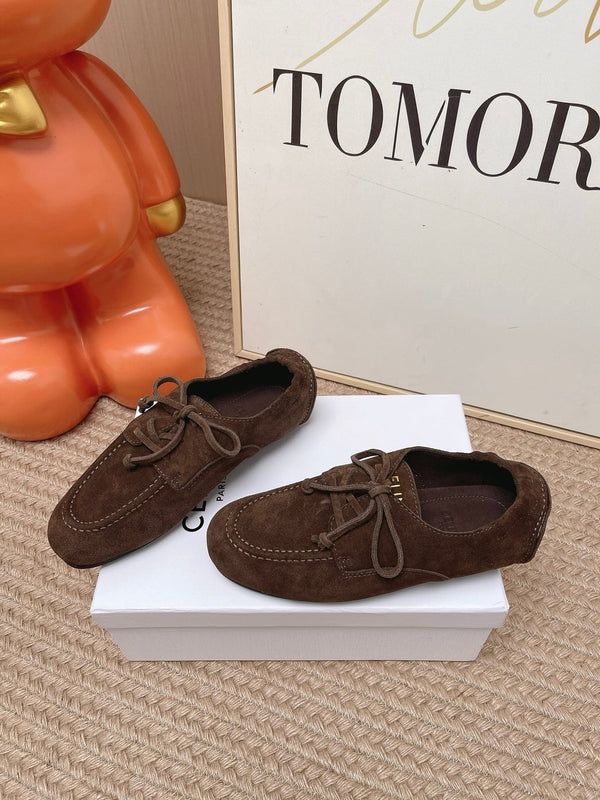 CE Adam Lace-Up Sneakers Dark Brown Suede Calfskin 951089