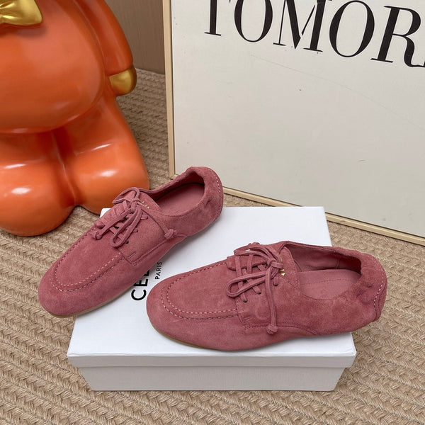 CE Adam Lace-Up Sneakers Dark Pink Suede Calfskin 951086