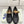 Burberry Robin Mary Jane Flats Check Strap Black Leather 956170