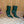 YSL Pointed-Toe Stiletto Ankle Boots 8CM Dark Green Leather 955828