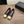 CC Square-Toe Ballet Flats Black Gold Lambskin 961515