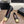 CC Square-Toe Ballet Flats Black Gold Lambskin 961515
