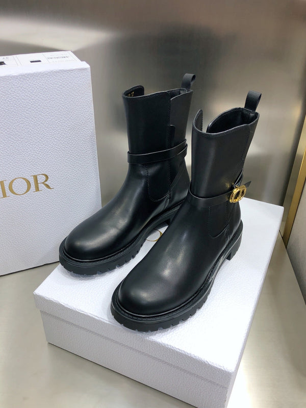 CD Empreinte Ankle Boots 1.5CM Buckle Black Leather 965384