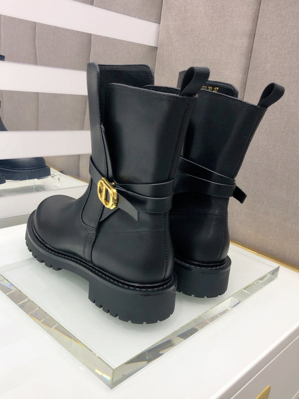 CD Empreinte Ankle Boots 1.5CM Buckle Black Leather 965384