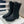 CD Combat Boots Mid-Calf Front Zipper Black Leather 965381